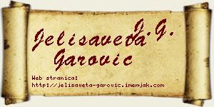 Jelisaveta Garović vizit kartica